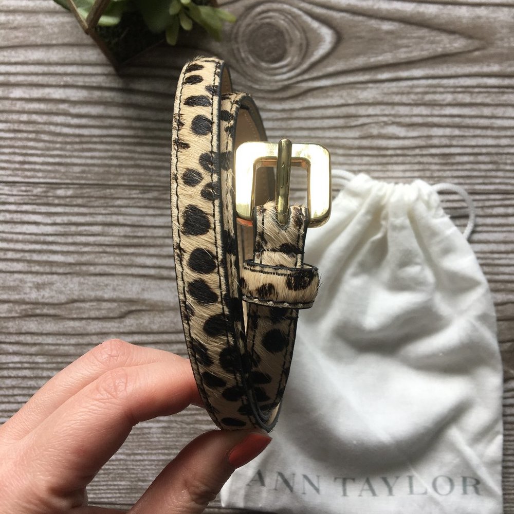 Ann Taylor | NWOT Cheetah Print Skinny Belt